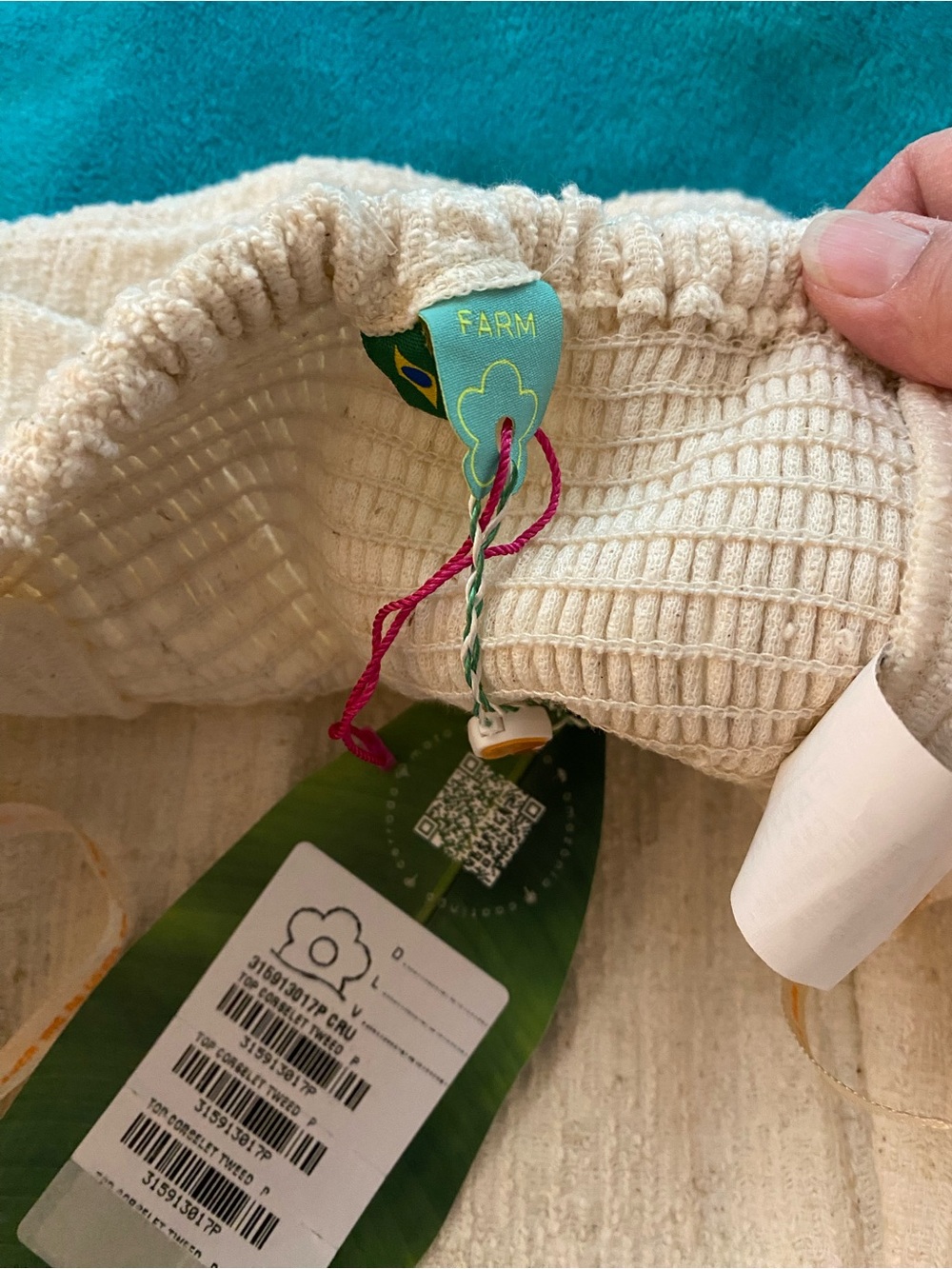 FARM Rio Corselet Tweed Top - Picture 3 of 6